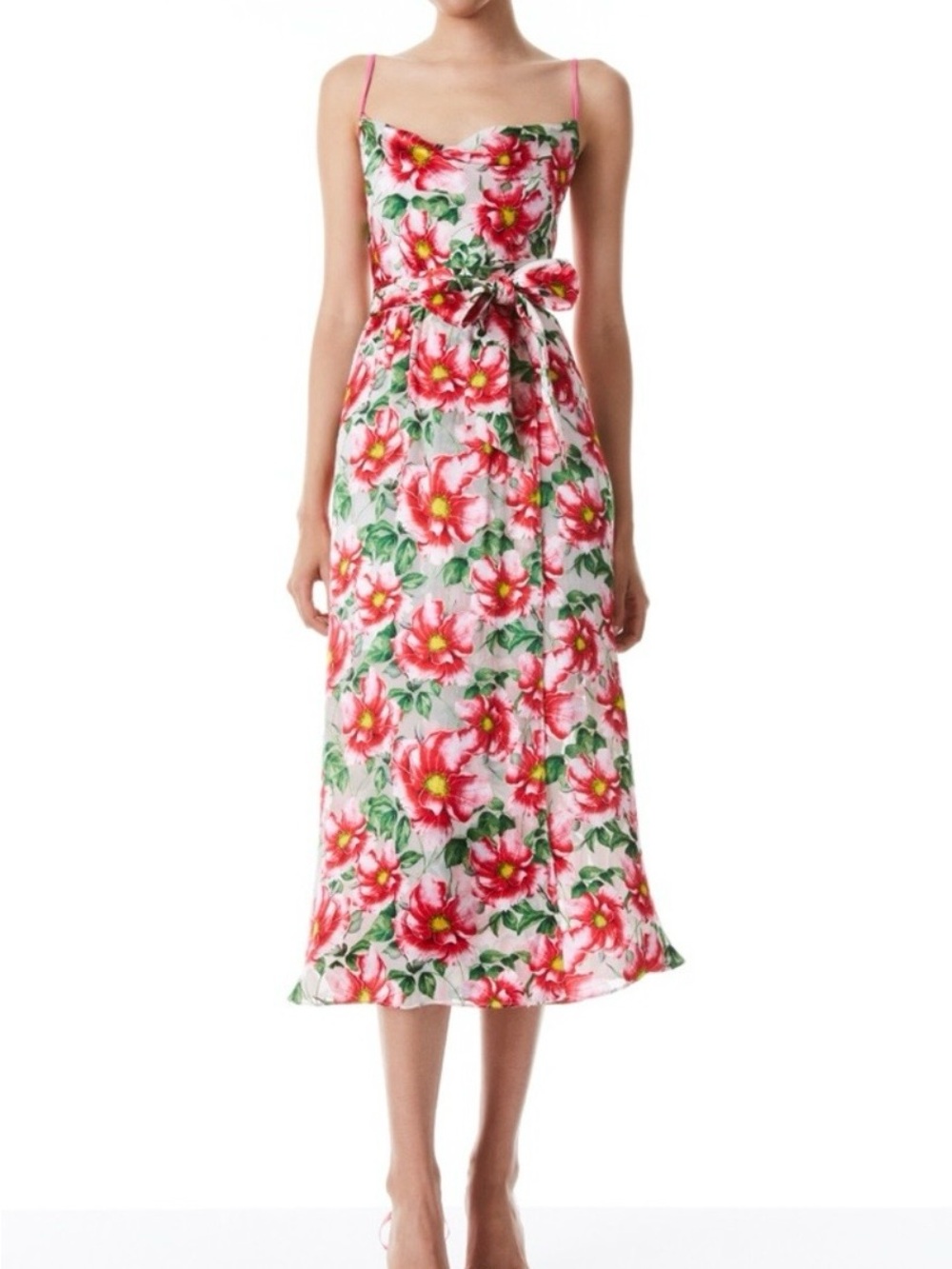 Alice + Olivia Samantha High Tea Midi Dress